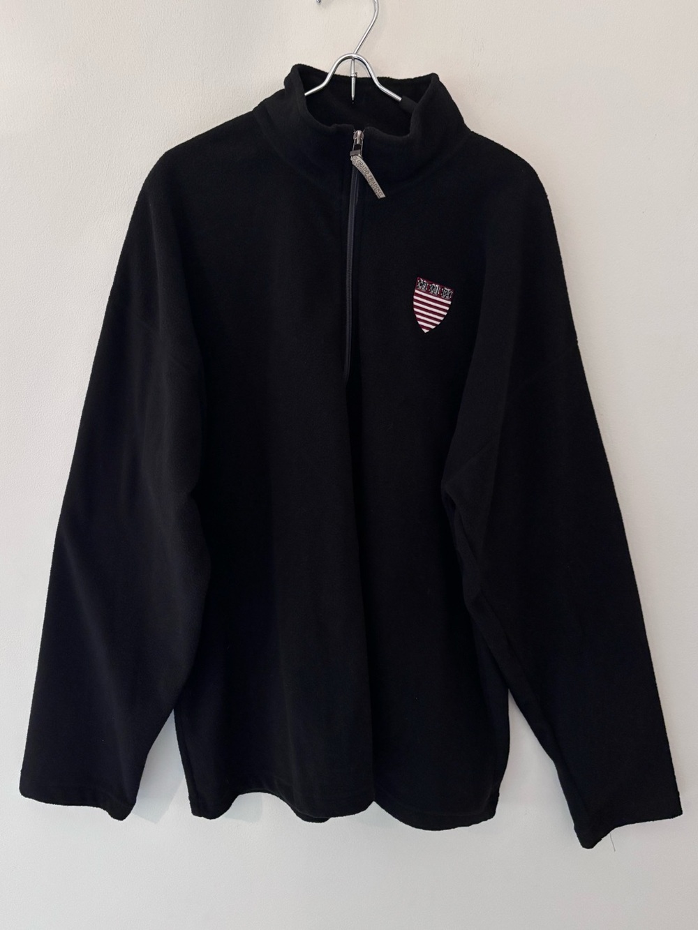 Harvard University Colorado Trading black quarter zip fleece large pullover